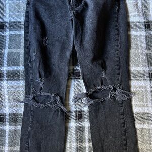 Abercrombie Distressed Black Women's Jeans. The skinny high rise.